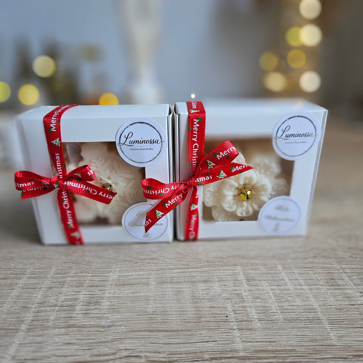 Kleine Sojakerzen als Kundengeschenk & Mitbringsel – Weihnachten | Luminossa