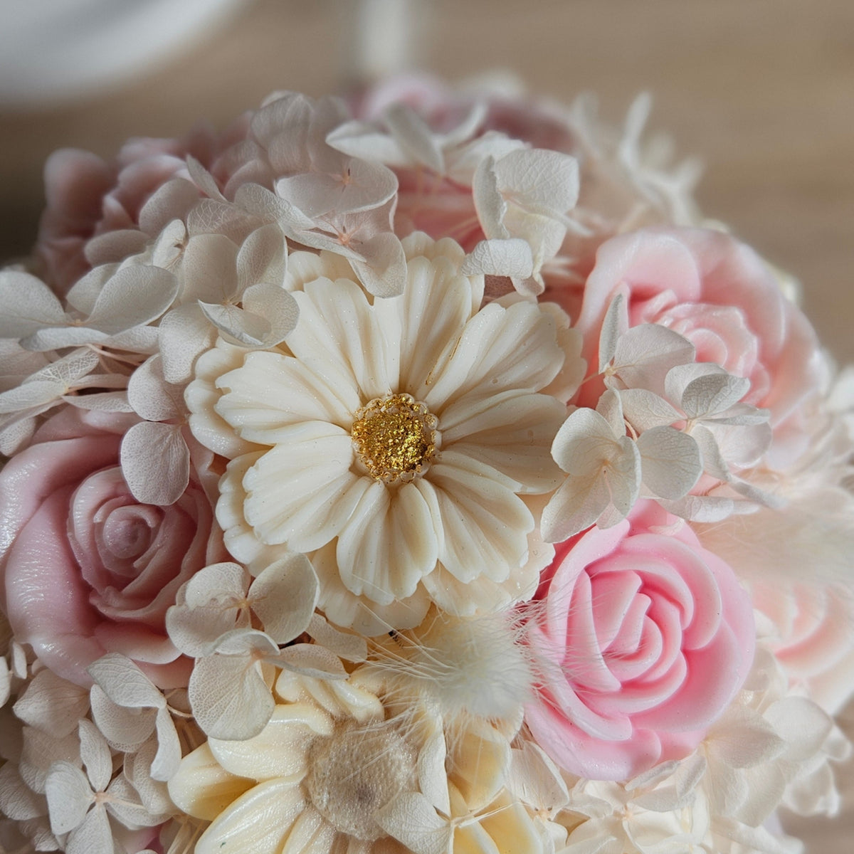 Flower Box L – Duftwachs Himbeere & Rose | Sojawachs