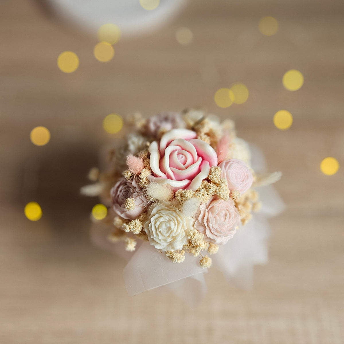 Flower Box S – Duftwachs Himbeere & Rose | Sojawachs