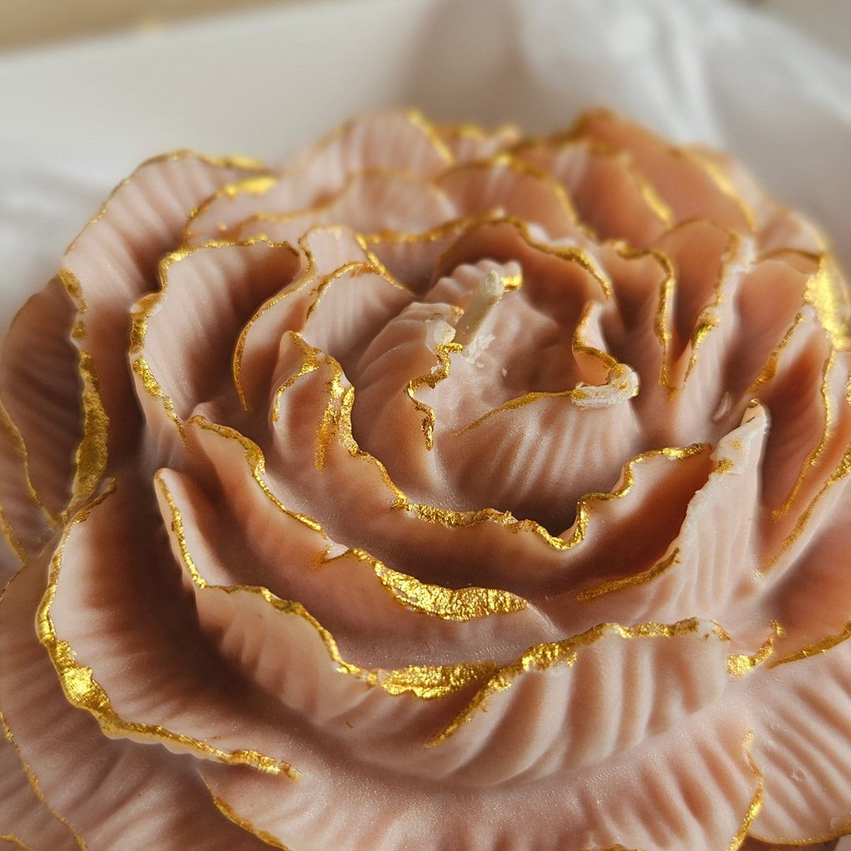 Große Pfingstrose Kerze – 500g Sojawachs | Geschenk personalisierbar