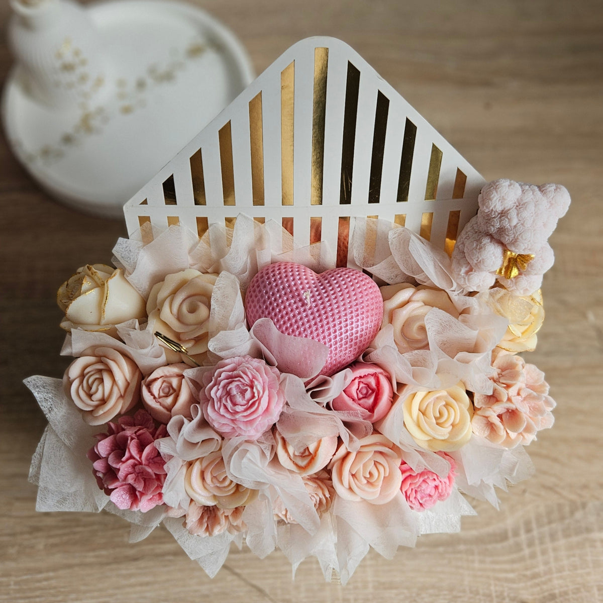 Geschenkbox Sojawachs – Duftwachs Zara Rose