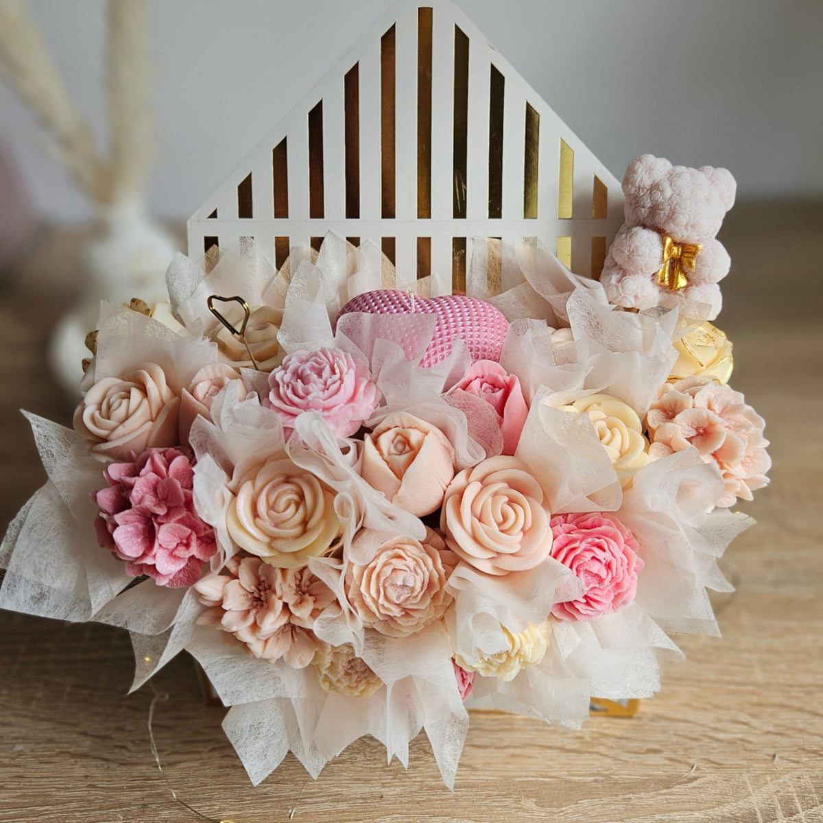 Geschenkbox Sojawachs – Duftwachs Zara Rose