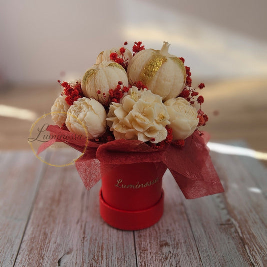 Herbst Flowerbox S – Sojawachs Kaminwachs Kürbiskuchen Duft von Luminossa