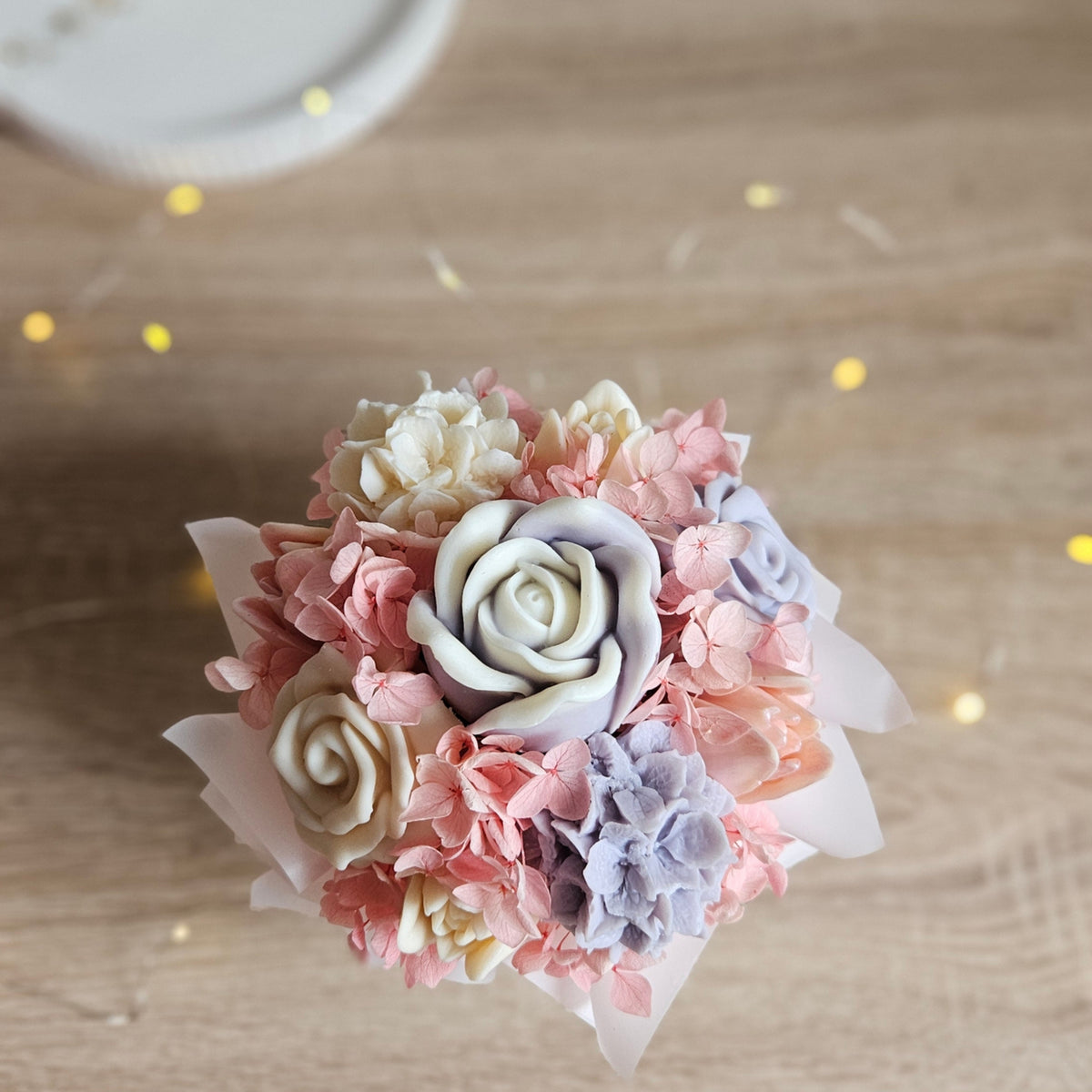 Flower Box S – Duftwachs Himbeere & Rose | Sojawachs