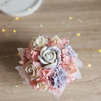 Flower Box S – Duftwachs Himbeere & Rose | Sojawachs