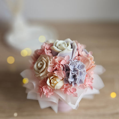 Flower Box S – Duftwachs Himbeere & Rose | Sojawachs