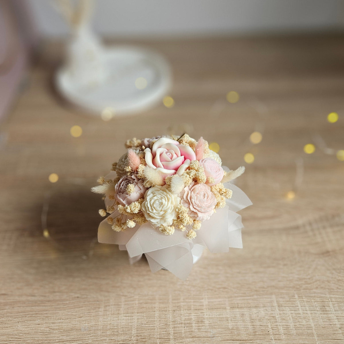 Flower Box S – Duftwachs Himbeere & Rose | Sojawachs