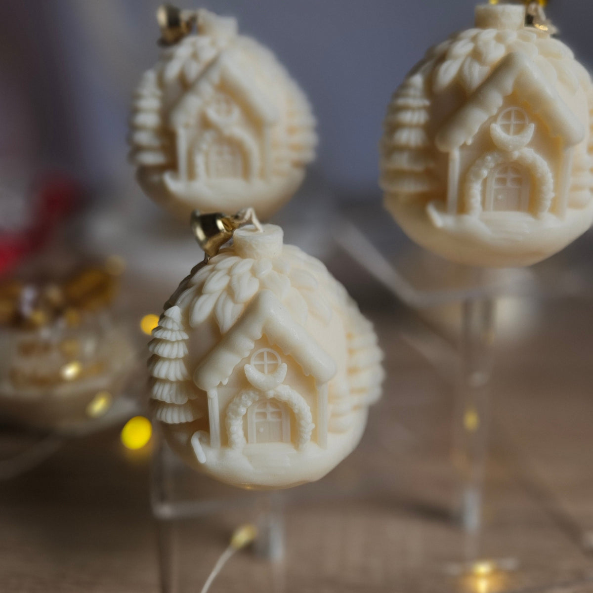 Weihnachtshaus Kerze aus Sojawachs – Typ 1 & Typ 2 | Luminossa