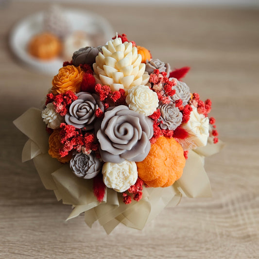 Herbst Flower Box L – Duftwachs Kürbiswald | Sojawachs